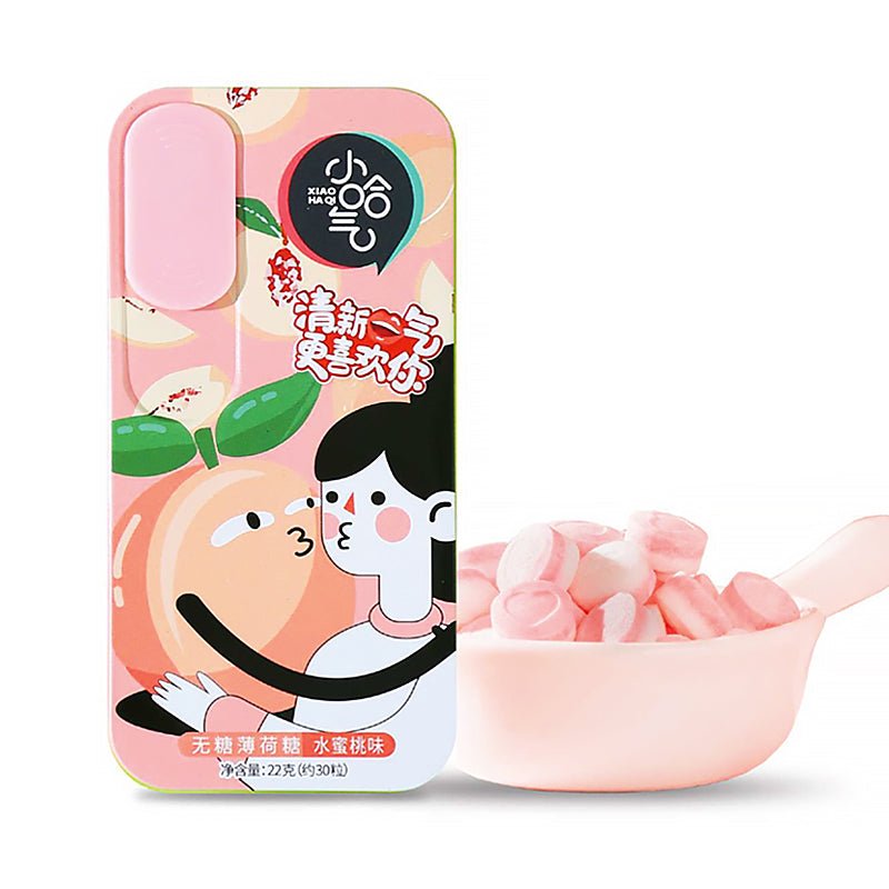 XIAOHAQI Zuckerfreie Minze mit Pfirsichgeschmack 22g - MAOMAO