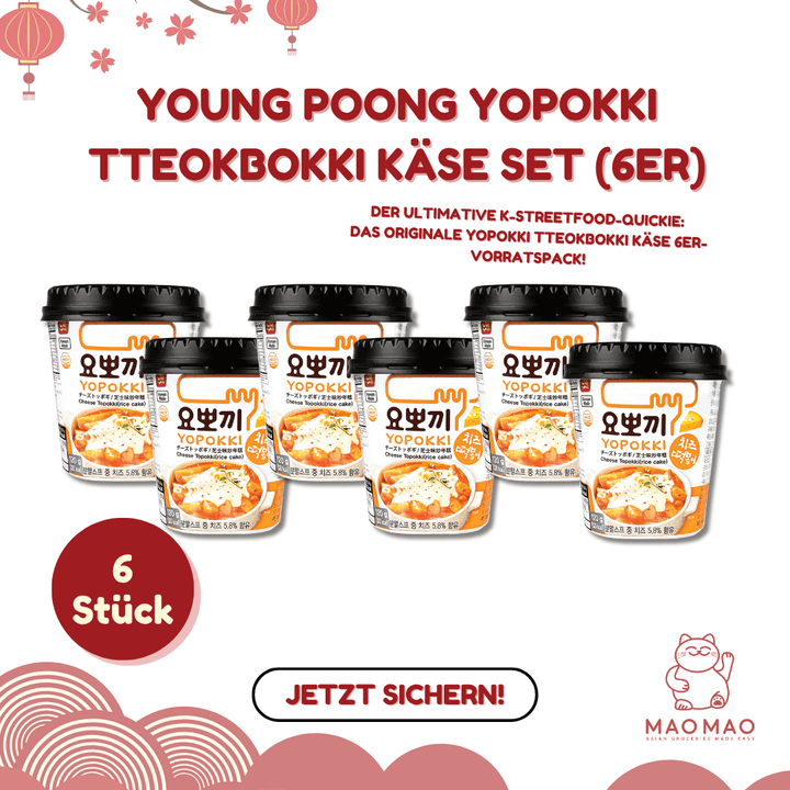 YOUNG POONG YOPOKKI Tteokbokki Käse Set (6er) - MAOMAO