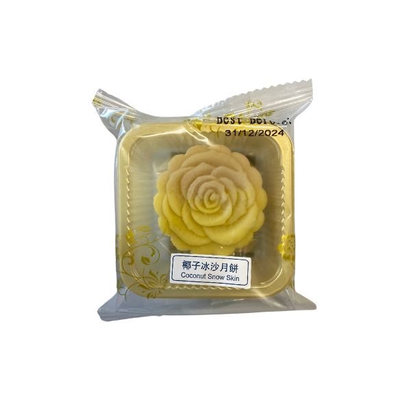 YUE BAN HUANG TING Mondkuchen Schneehaut Kokosnuss 45g - MAOMAO