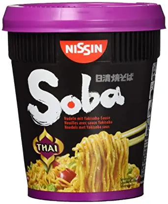 NISSIN Instant Cup Noodles Soba Wok Thai Curry 90g 