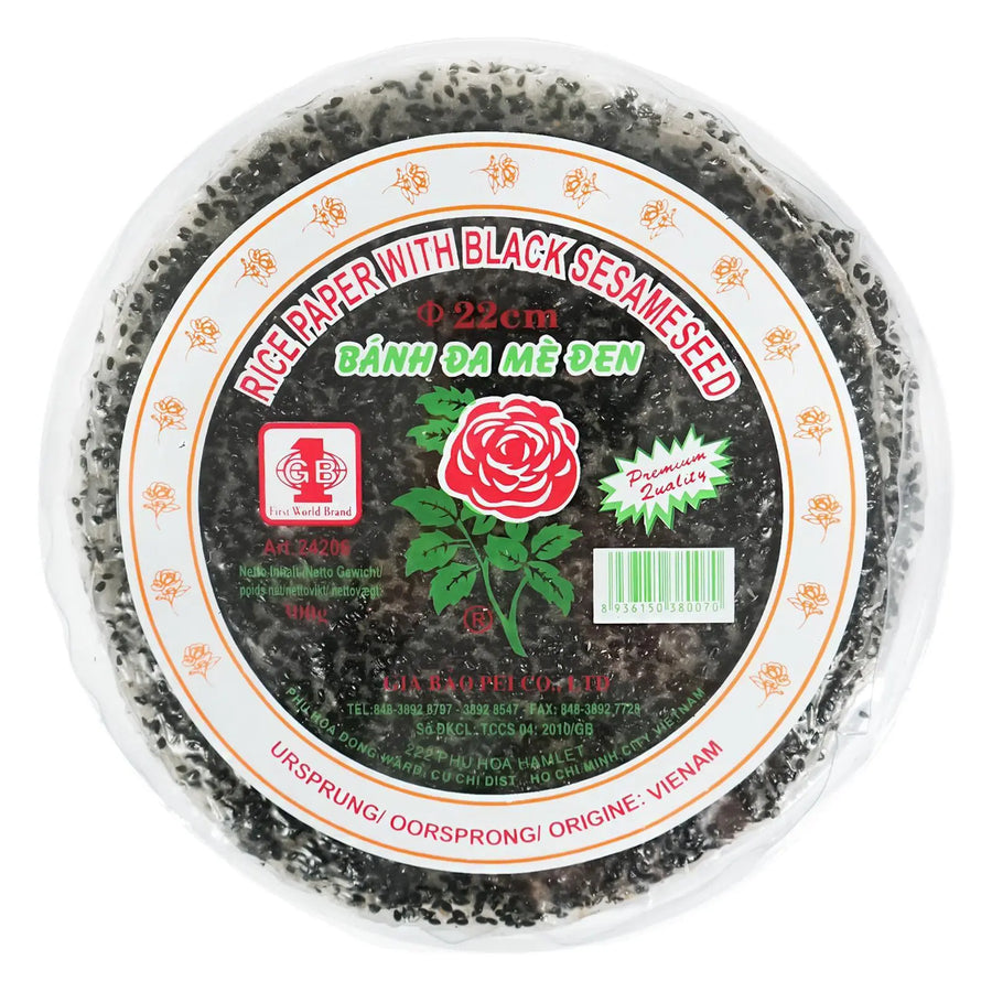 VN Sesam-Reis-Cracker mit schwarzem Sesam 22cm 400g - MAOMAO