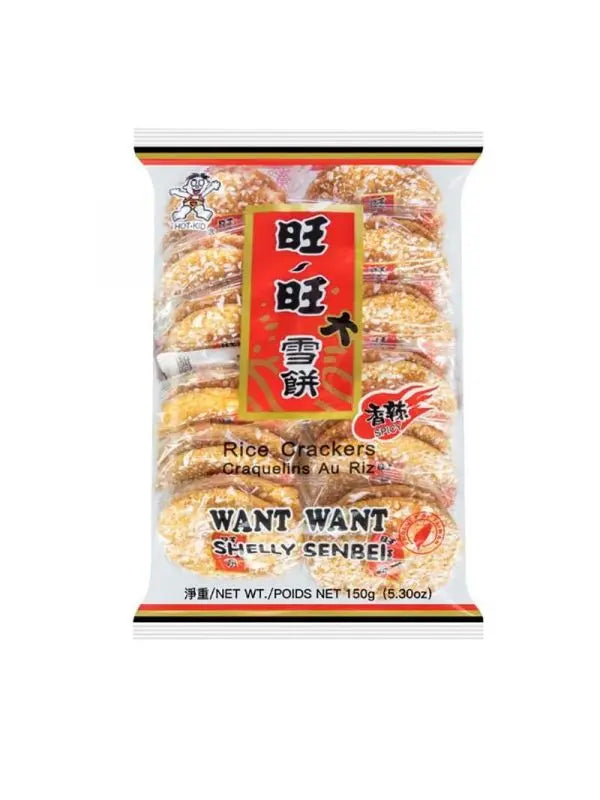 WANT WANT Hot & Spicy Reiscrackers 150g
