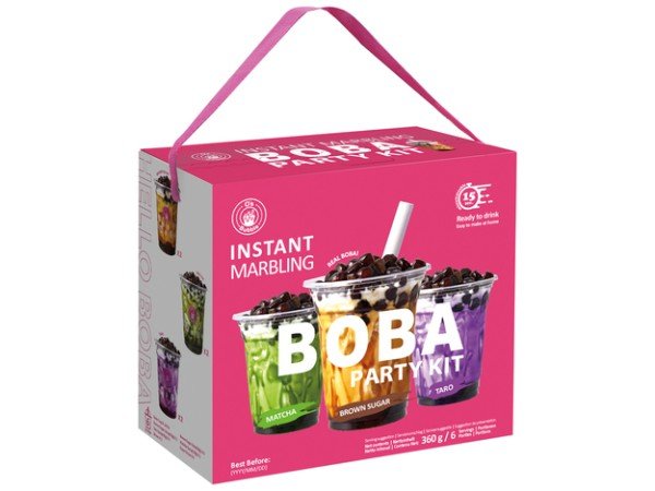 O'S BUBBLE Boba Party Kit 360g - Matcha, Brown Sugar, Taro