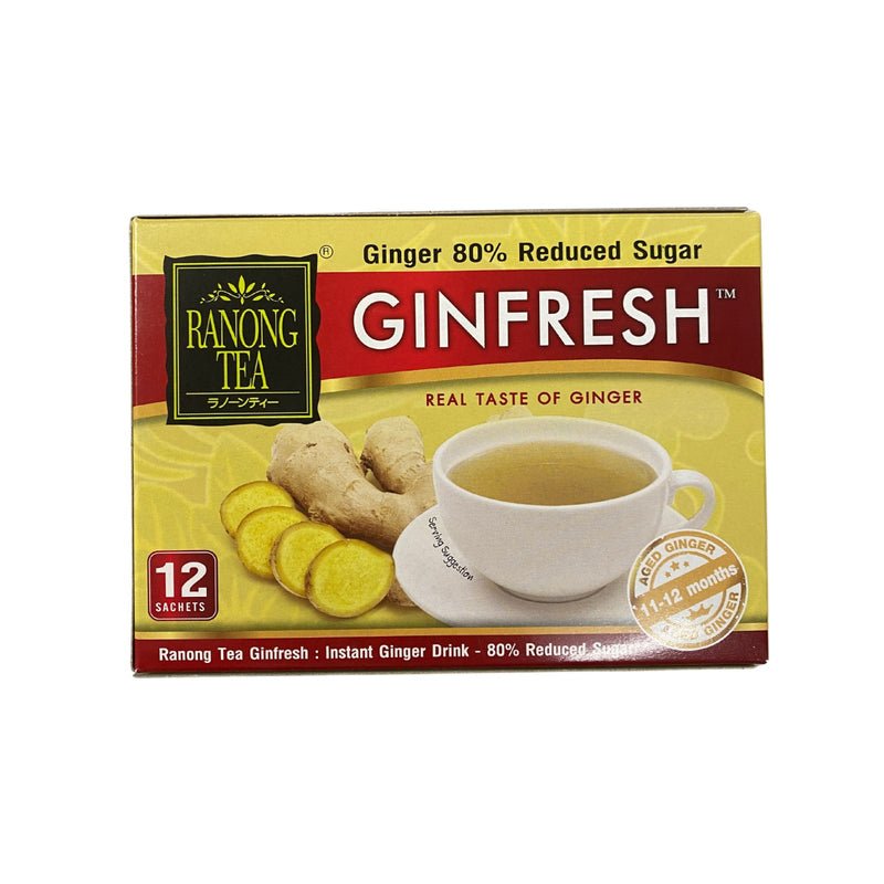 RANONG TEA GINFRESH Instant Ingwertee Reduzierter Zucker 60g (12x5g)
