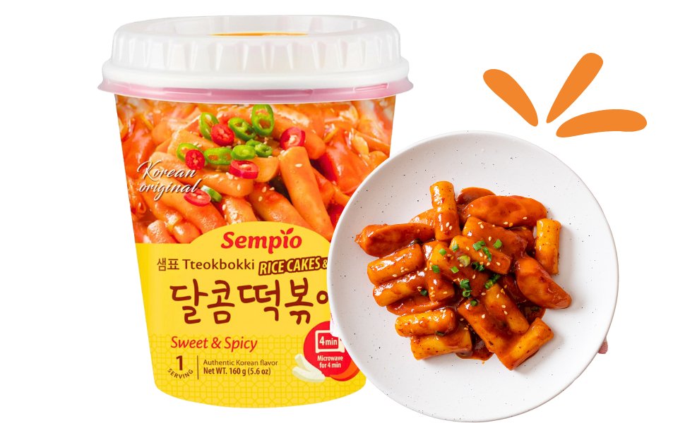 SEMPIO Instant Tteokbokki Süß & Scharf 160g - MAOMAO